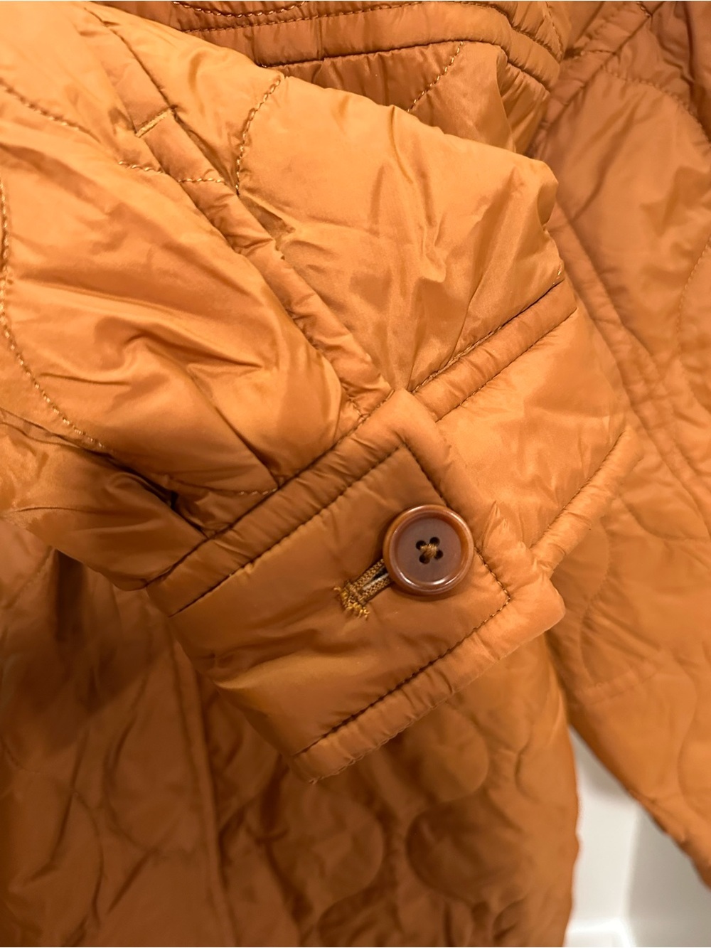 Madewell Quilted Puffer Jacket in Rust. Size XL. - Picture 10 of 14